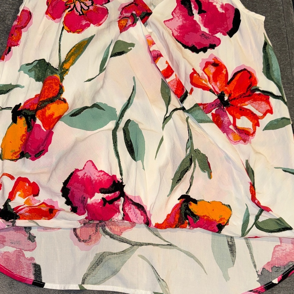 Vine & Love- Women’s Pink and Orange Floral Tank Top Size Small - Picture 13 of 14